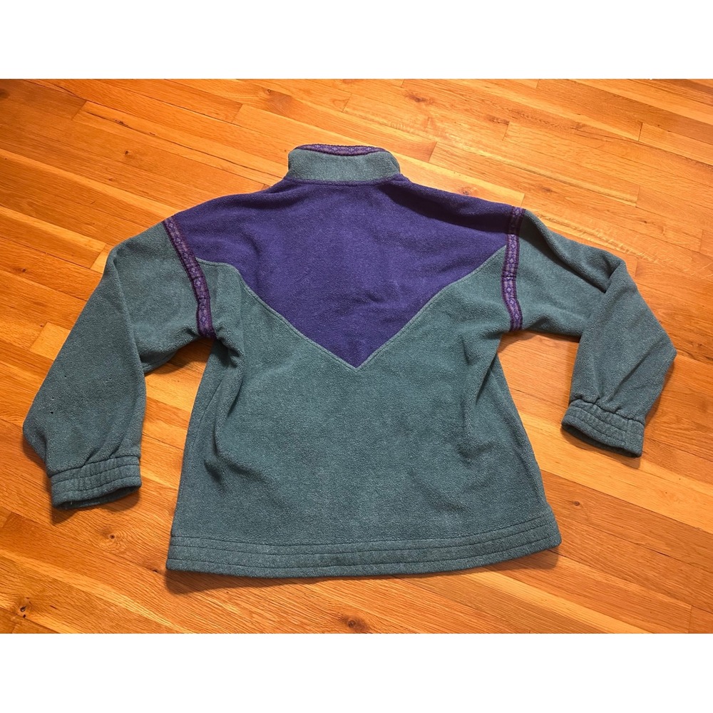 Vintage EMS Eastern Mountain Sports Fleece Pullover Teal Purple Mens Medium - Picture 12 of 12